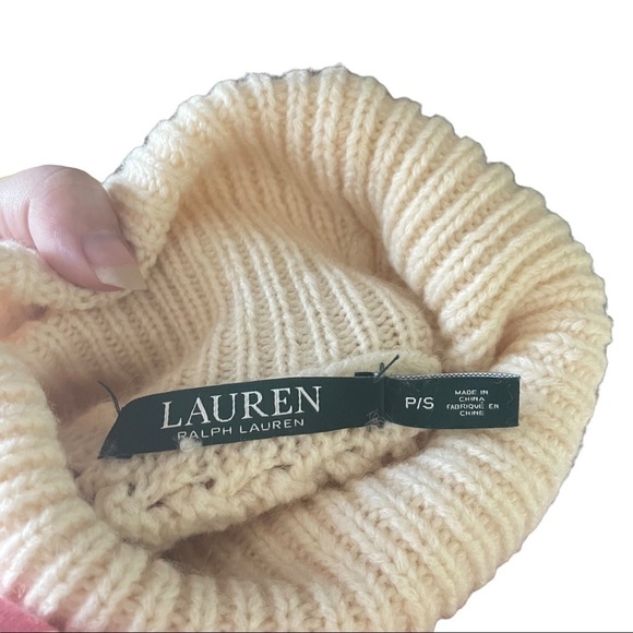 Lauren Ralph Lauren Cream Off White Alpaca Wool Blend Sweater Cover Up - Picture 8 of 9